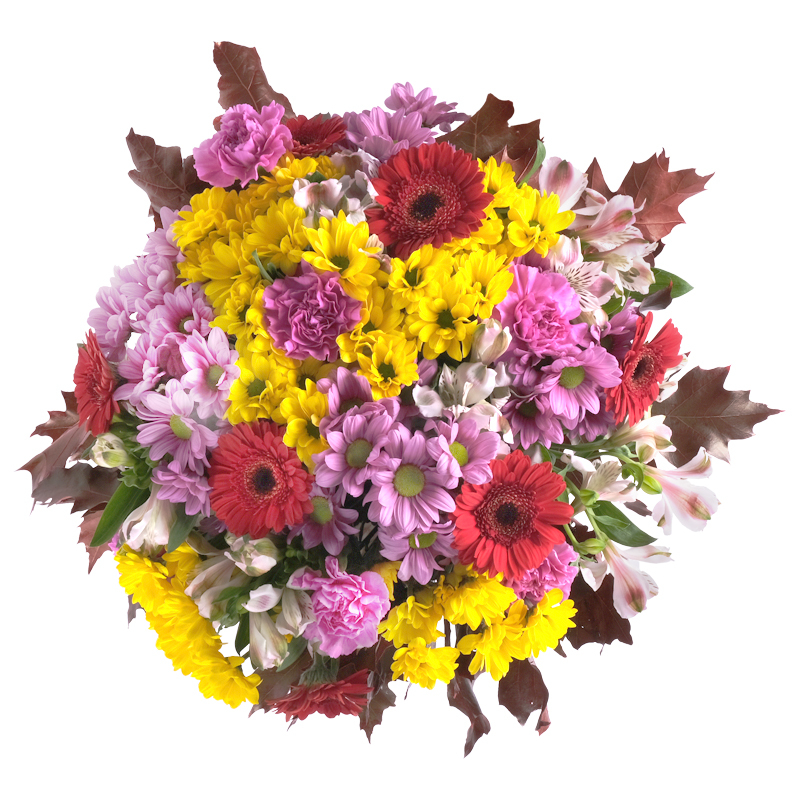 Poczta i kwiatowa Warszawa Bukiet z jesiennymi liśćmi