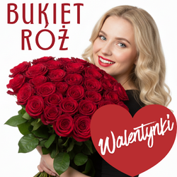Poczta i kwiatowa Warszawa Bukiet róż na Walentynki
